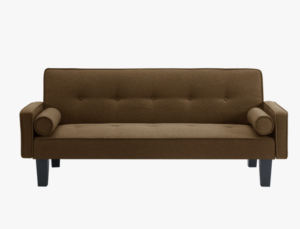 🛋️ Upholstered fabric sofa with buttons