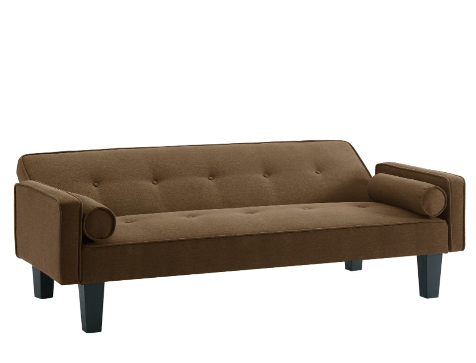 🛋️ Upholstered fabric sofa with buttons