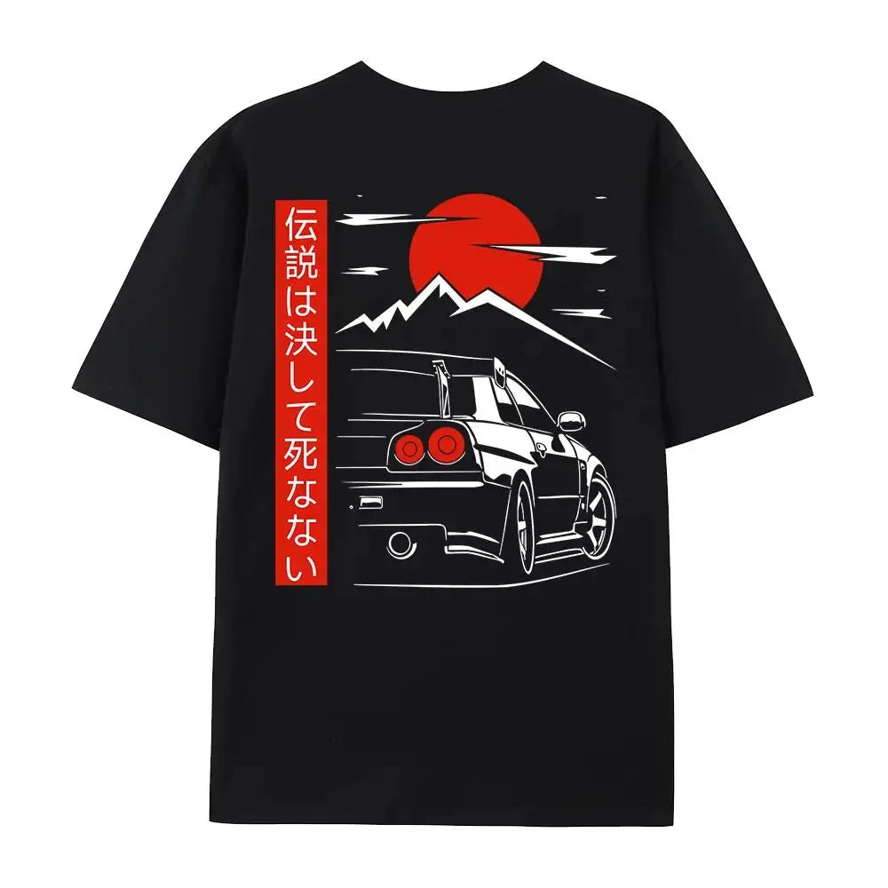 ๐ MEN'S T-SHIRT - JDM LEGEND GTR R34 ๐๏ธ