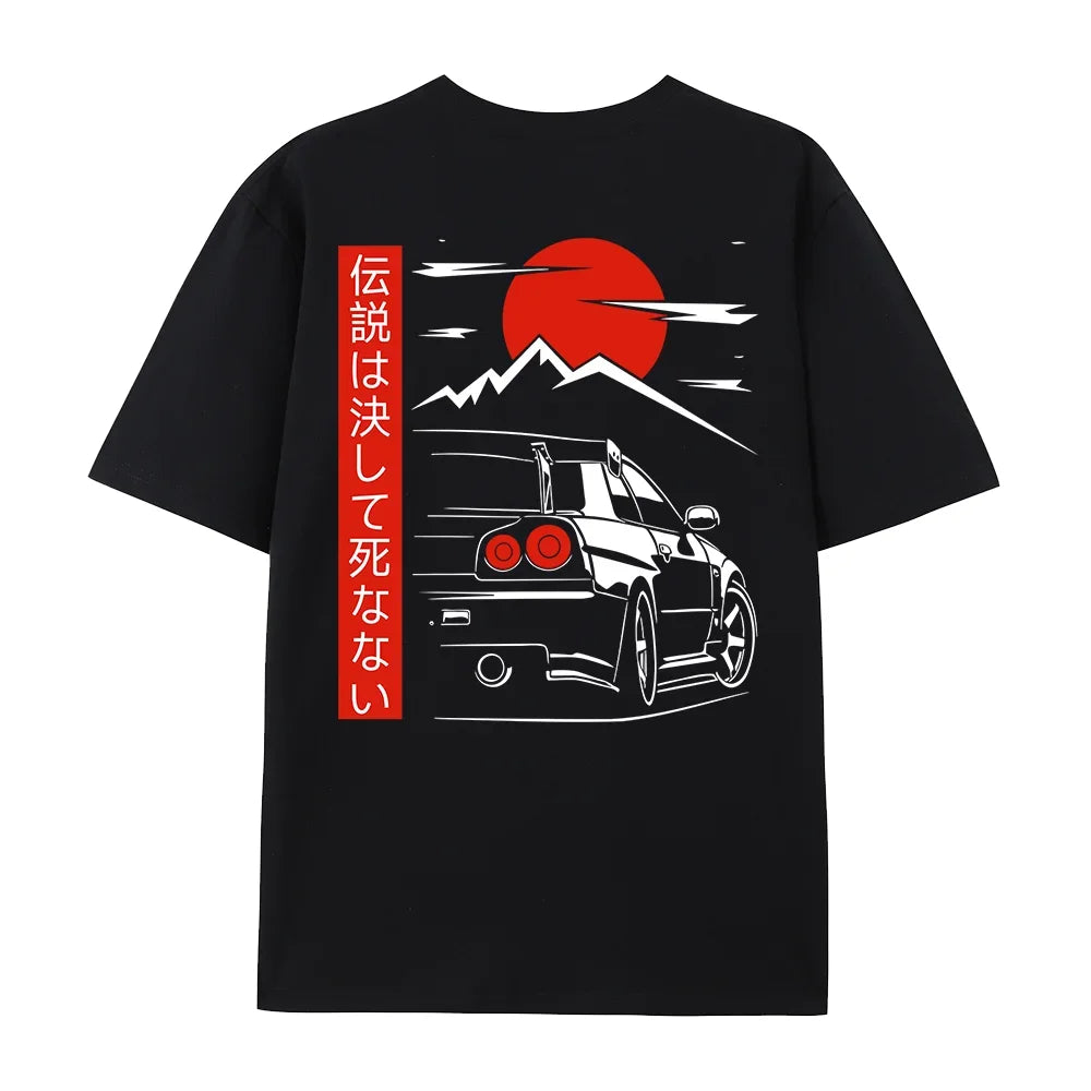 ๐ MEN'S T-SHIRT - JDM LEGEND GTR R34 ๐๏ธ