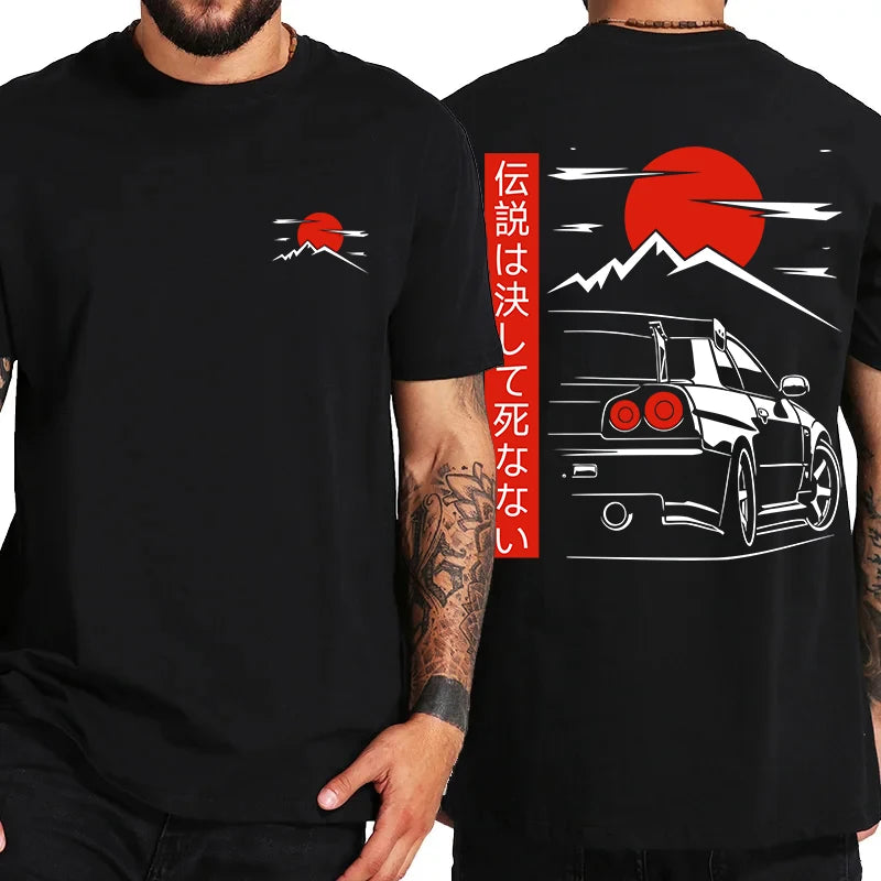 ๐ MEN'S T-SHIRT - JDM LEGEND GTR R34 ๐๏ธ