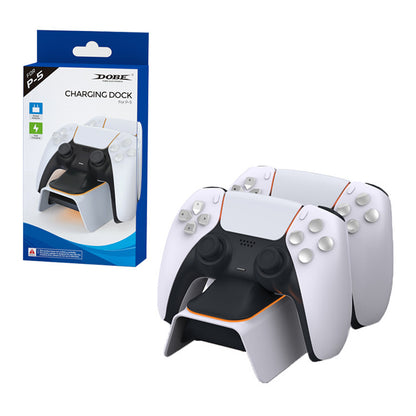 Dual charger for PS5 wireless controllers.