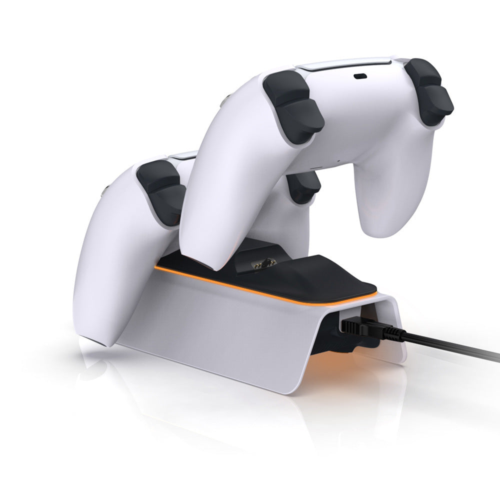 Dual charger for PS5 wireless controllers.
