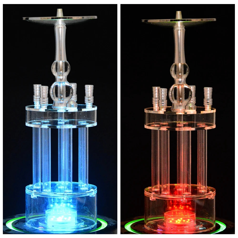 Gatling Four-tube Hookah Set Arabian Large Transparent Shisha