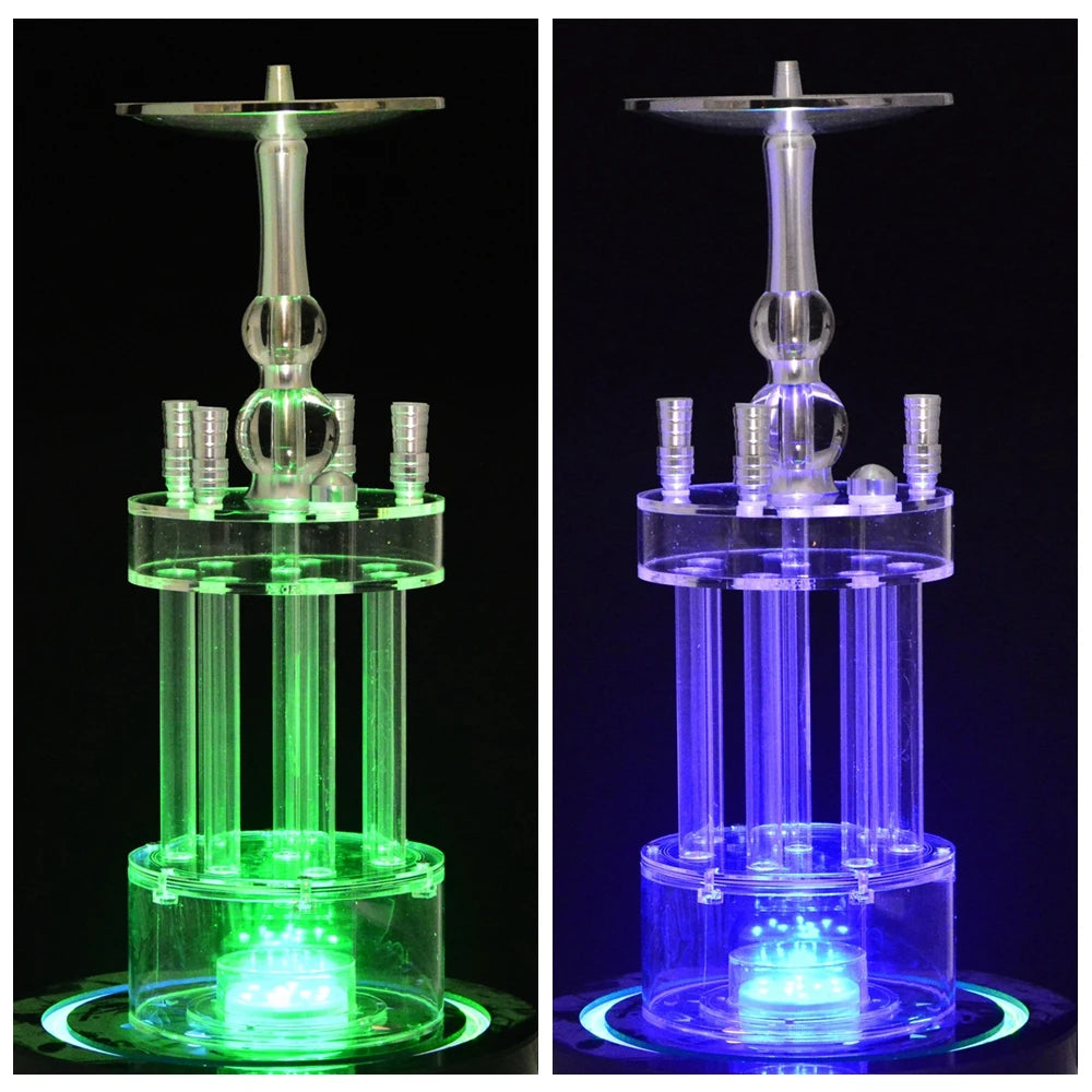 Gatling Four-tube Hookah Set Arabian Large Transparent Shisha