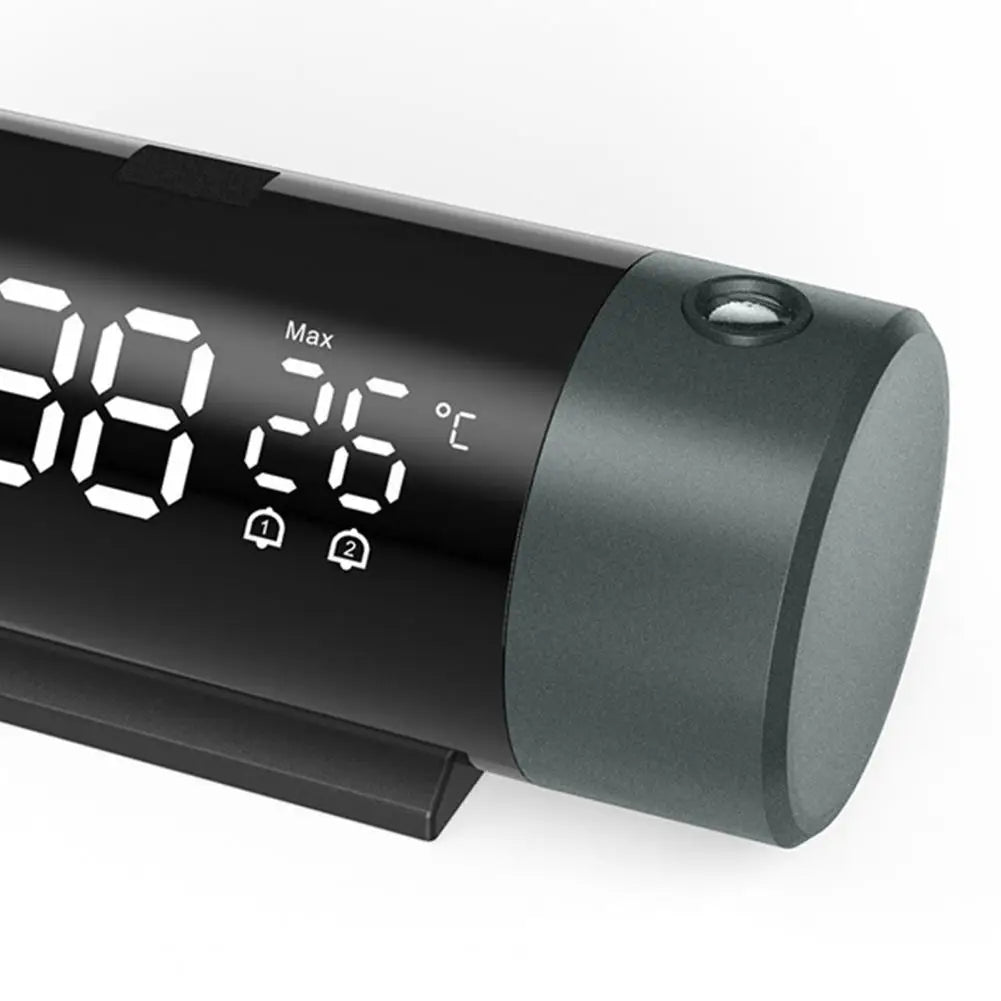 USB Charging Electronic Projection Dual Alarm Clock