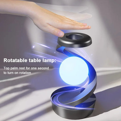 Rotating Moon Desk Lamp With Phone Wireless Charging Sensor Control Table Lamps Decorative Desktop Lamp Small Night Lamp Home Decor