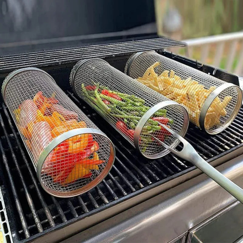 🔥Summer Big Sale 50 % OFF🔥 - Family Dinner BBQ Rolling Grilling Basket