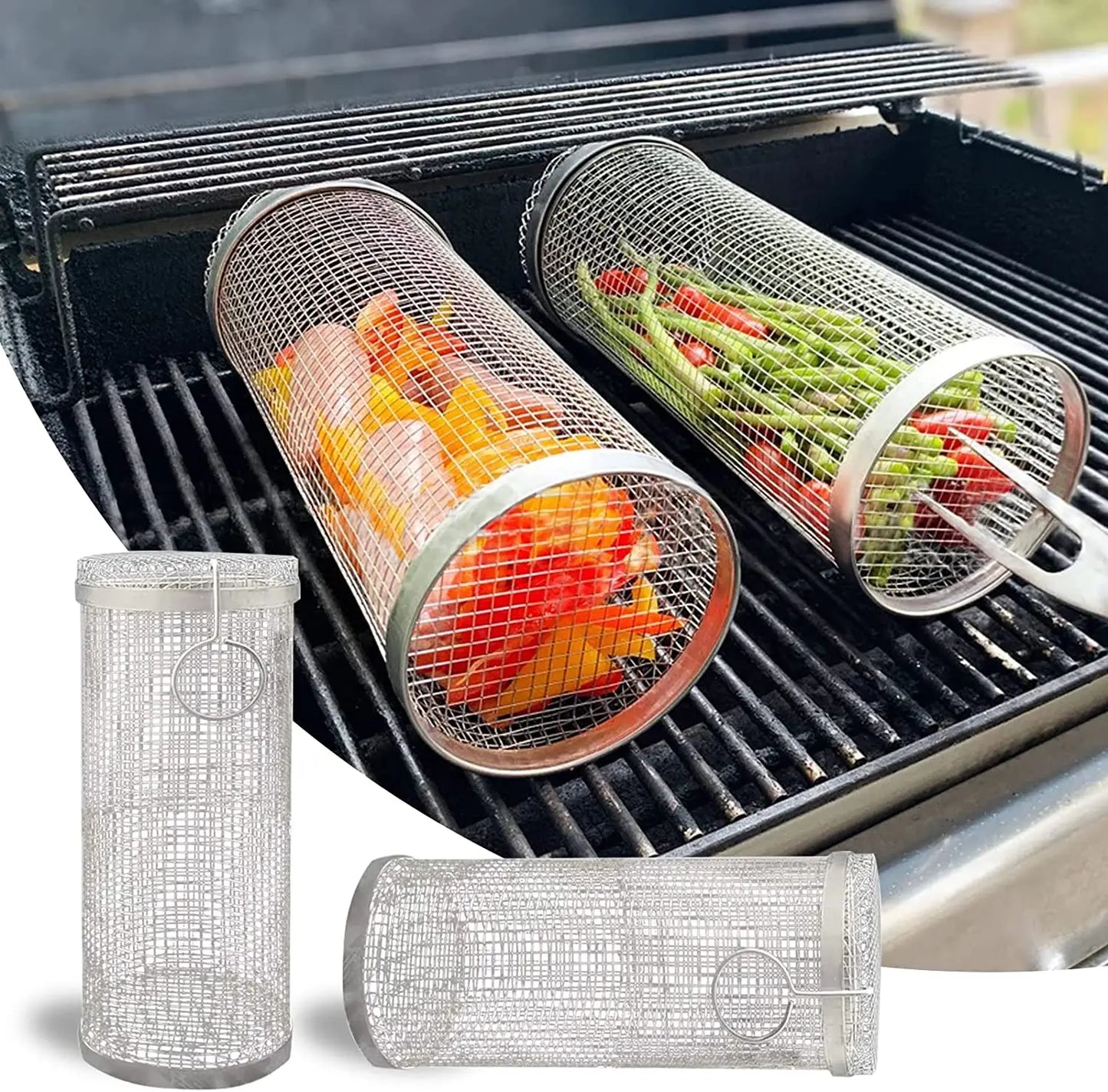 🔥Summer Big Sale 50 % OFF🔥 - Family Dinner BBQ Rolling Grilling Basket