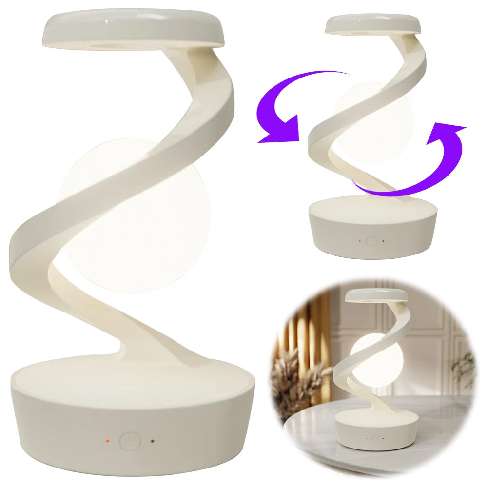 Rotating Moon Desk Lamp With Phone Wireless Charging Sensor Control Table Lamps Decorative Desktop Lamp Small Night Lamp Home Decor