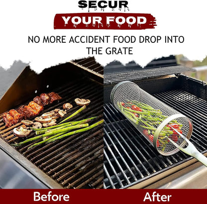 🔥Summer Big Sale 50 % OFF🔥 - Family Dinner BBQ Rolling Grilling Basket